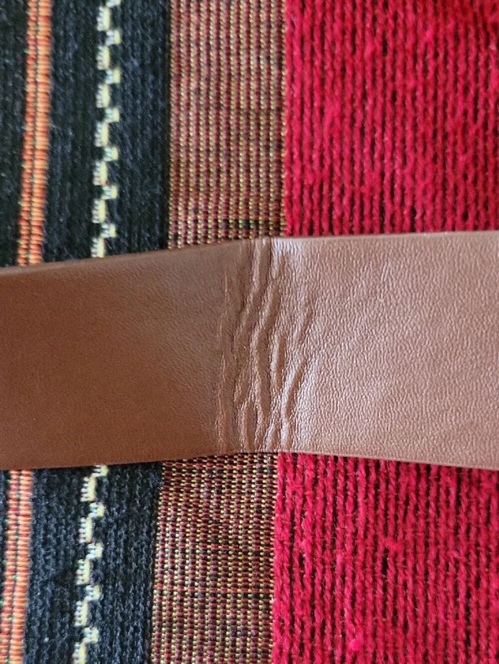 Brown Western Leather Belt with Silver Buckle